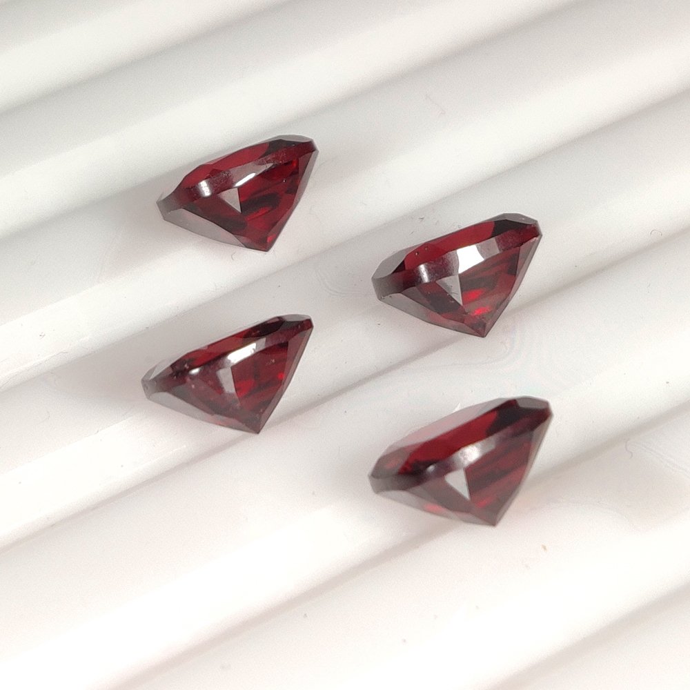 Natural Red Rhodolite Garnet Parcel – 4 pcs – 11.46 ct – Cushion Cut – ICA GemLab Certified