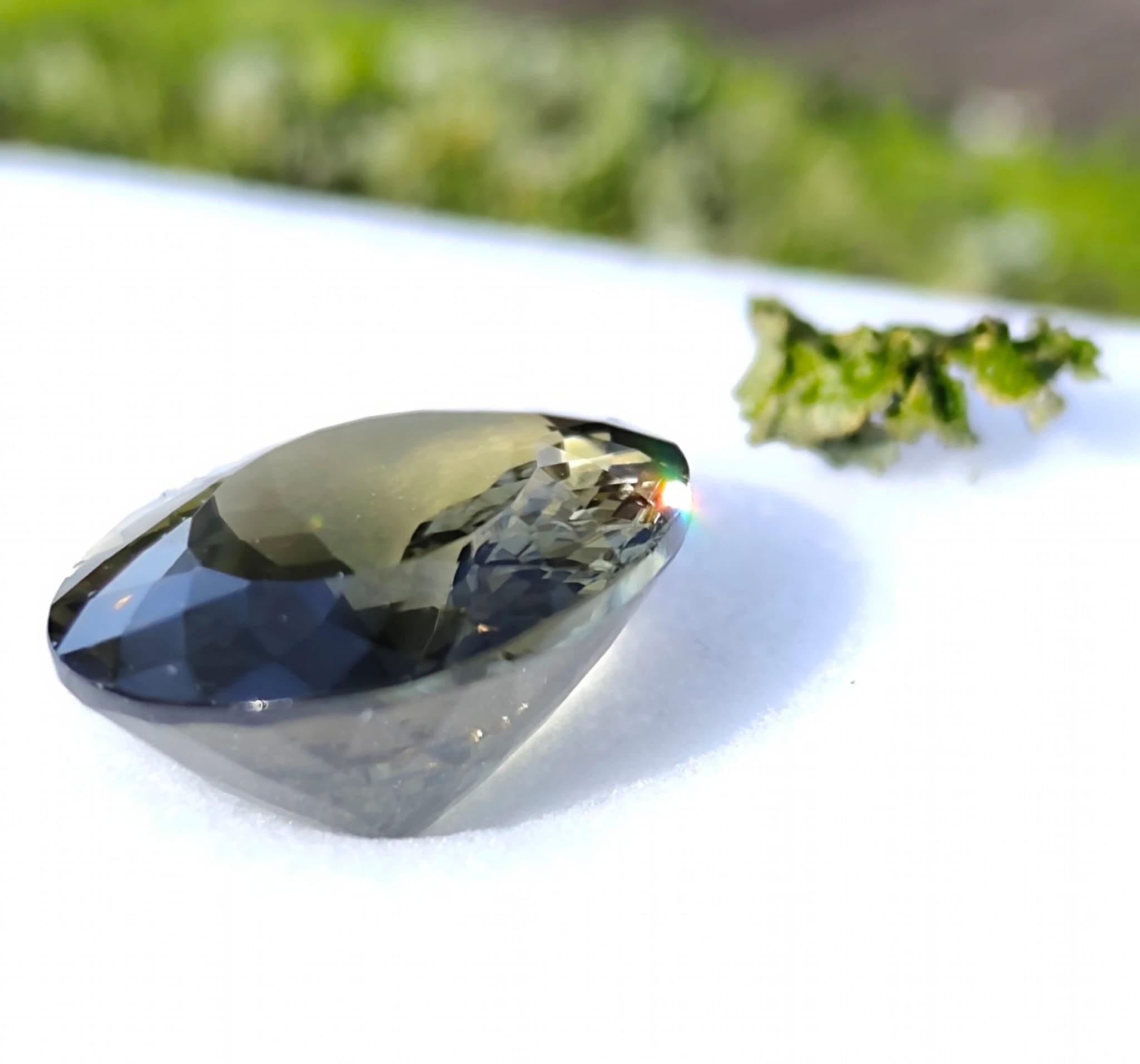6.28 ct Natural Olive-Yellow Liddicoatite Tourmaline - ICA Certified