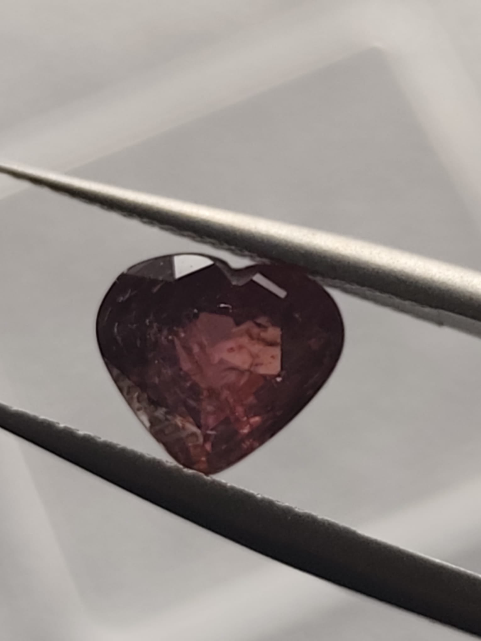 Ruby 1.78 ct – Heart Cut – No Heat – Certified Natural Ruby