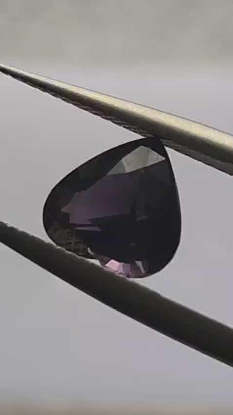 Rare 2.09ct Heart Color-Change Spinel | Deep Purple to Pink | Natural & Unheated | ALGT Certified