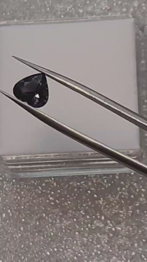 Rare 2.09ct Heart Color-Change Spinel | Deep Purple to Pink | Natural & Unheated | ALGT Certified