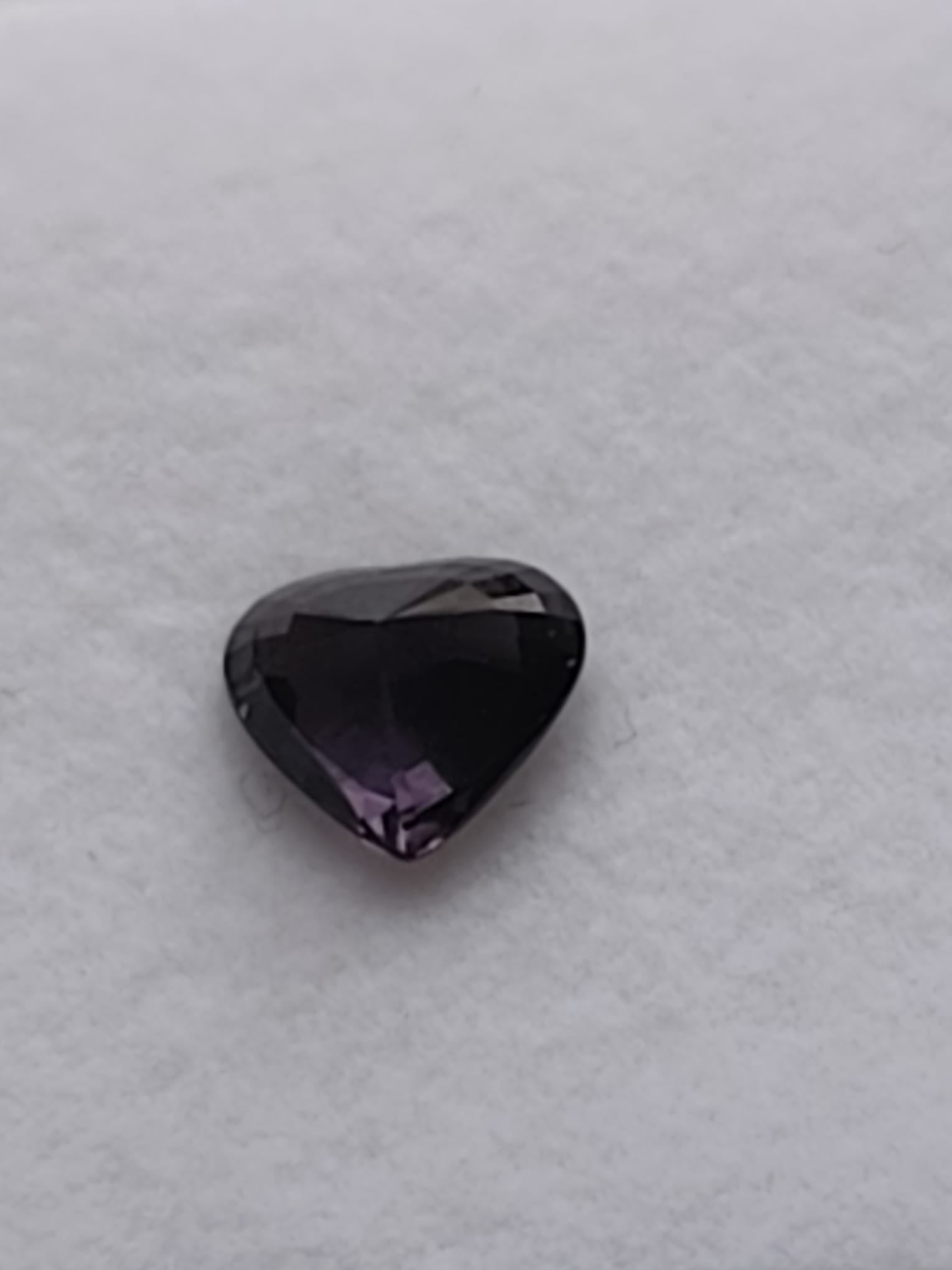 Rare 2.09ct Heart Color-Change Spinel | Deep Purple to Pink | Natural & Unheated | ALGT Certified
